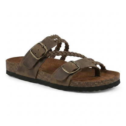 VaraStep™ Hayleigh Cork Sandals — Everyday Comfort, Effortless Style.
