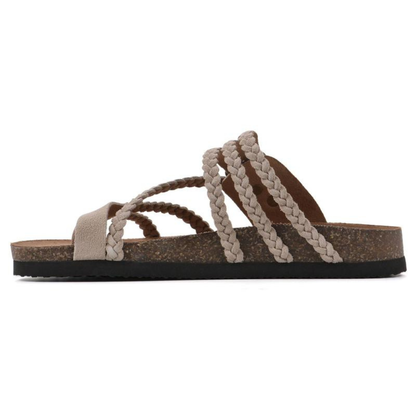 VaraStep™ Hayleigh Cork Sandals — Everyday Comfort, Effortless Style.